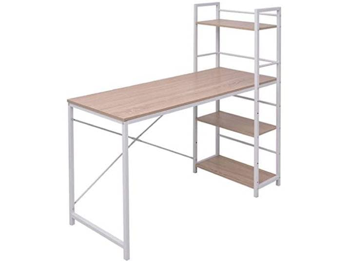 vidaXL Bureau met 4 niveaus, eiken