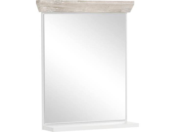 Badspiegel HOME AFFAIRE Florenz, Spiegel im Landhausstil , weiss (pinie weiß dekor), B:60cm H:72cm T:15cm, Holzwerkstoff, Spiegel, Badspiegel, in Pinie Weiss, mit Ablagefläche, Breite 60 cm