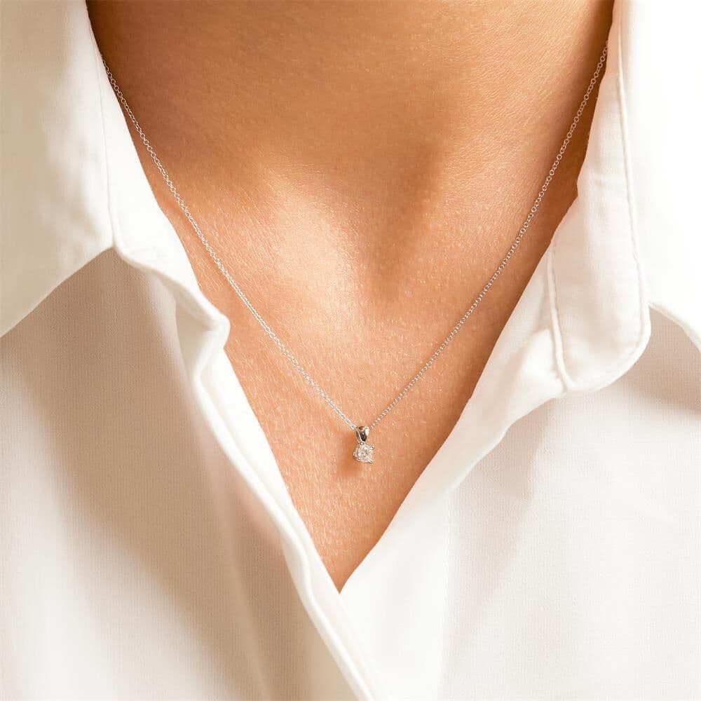 Brilladia Damenkette aus 14K Weißgold mit Brillant silber