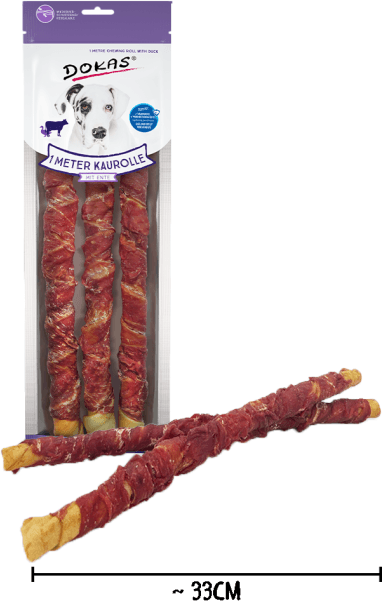 Dokas Rollo Masticable de 1 Metro con Pato 8 uds x 315g