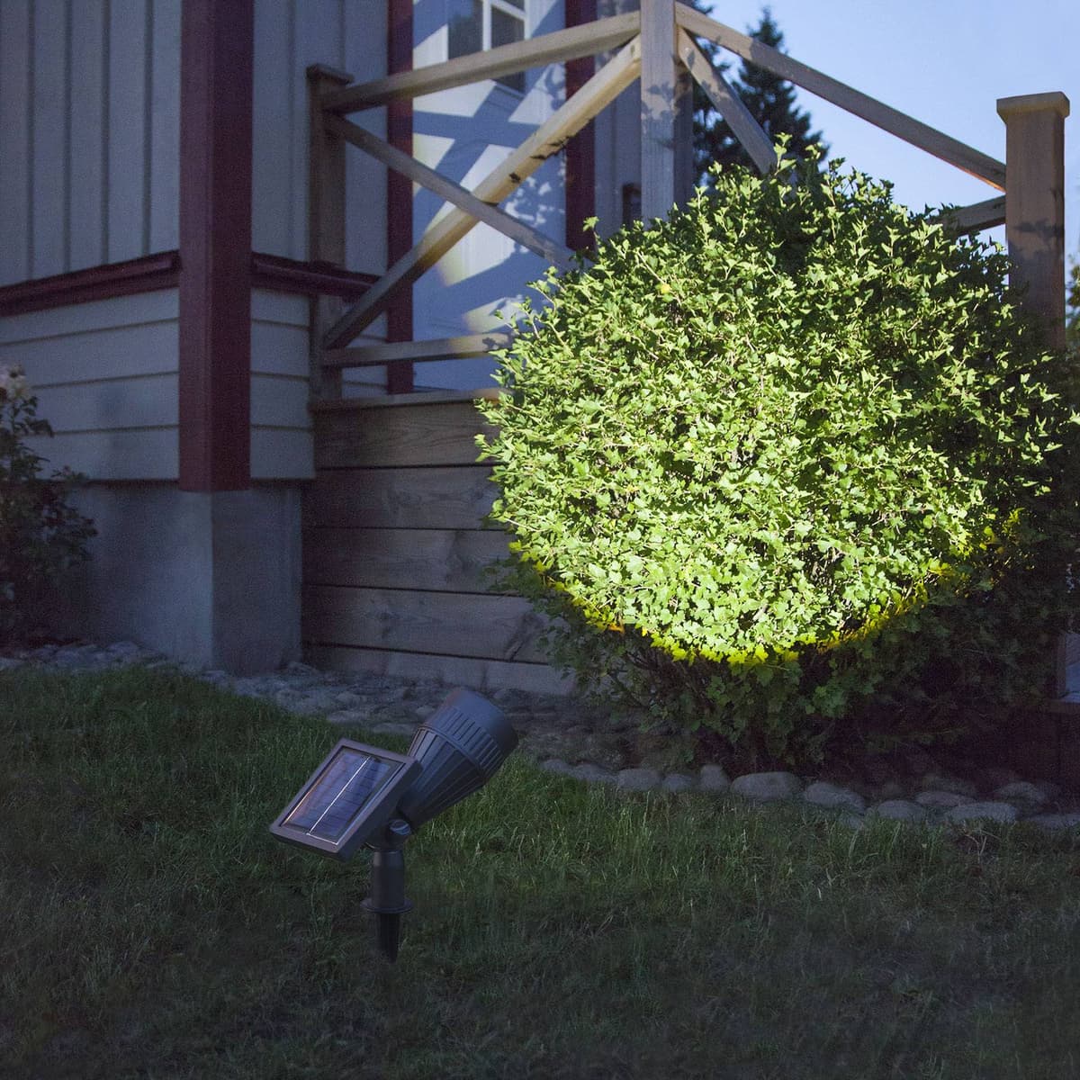 STAR TRADING Lampa solarna LED Powerspot, regulowana osłona Powerspot, czarny, tworzywo sztuczne