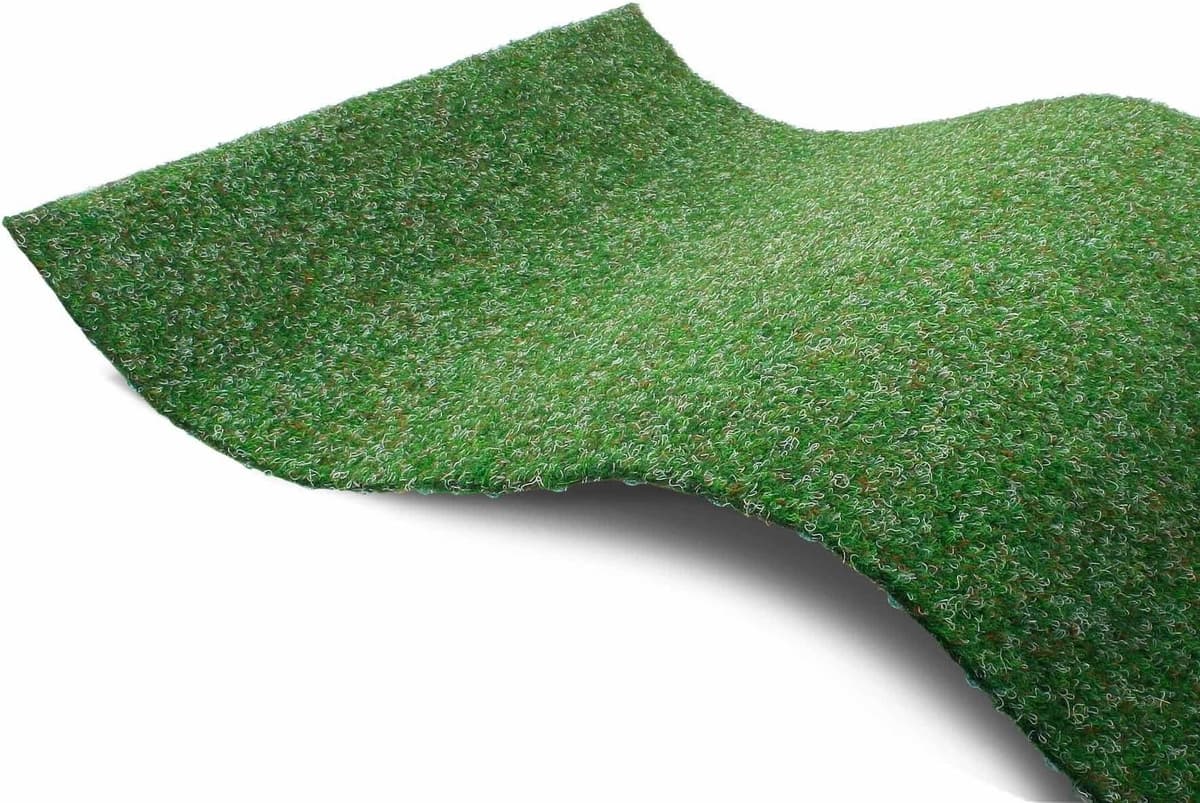 Kunstrasen "GREEN, Gesamthöhe 7,5 mm, Made in Netherlands", grün, B:200cm L:1.550cm, Polypropylen (PP), PRIMAFLOR-IDEEN IN TEXTIL, Teppiche, Kunstrasen, Rasenteppich, blau, mit Drainage-Noppen