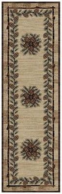Mayberry Rug American Destination Greensboro Brown Rustic Pinecone Area Rug