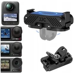 JJC Adapter Uchwyt Szybkozłączka Na 1/4"" I Gopro Do Dji Osmo Action 5 Pro 4 3 / Qram-oa, Action Cam Zubehör, Schwarz