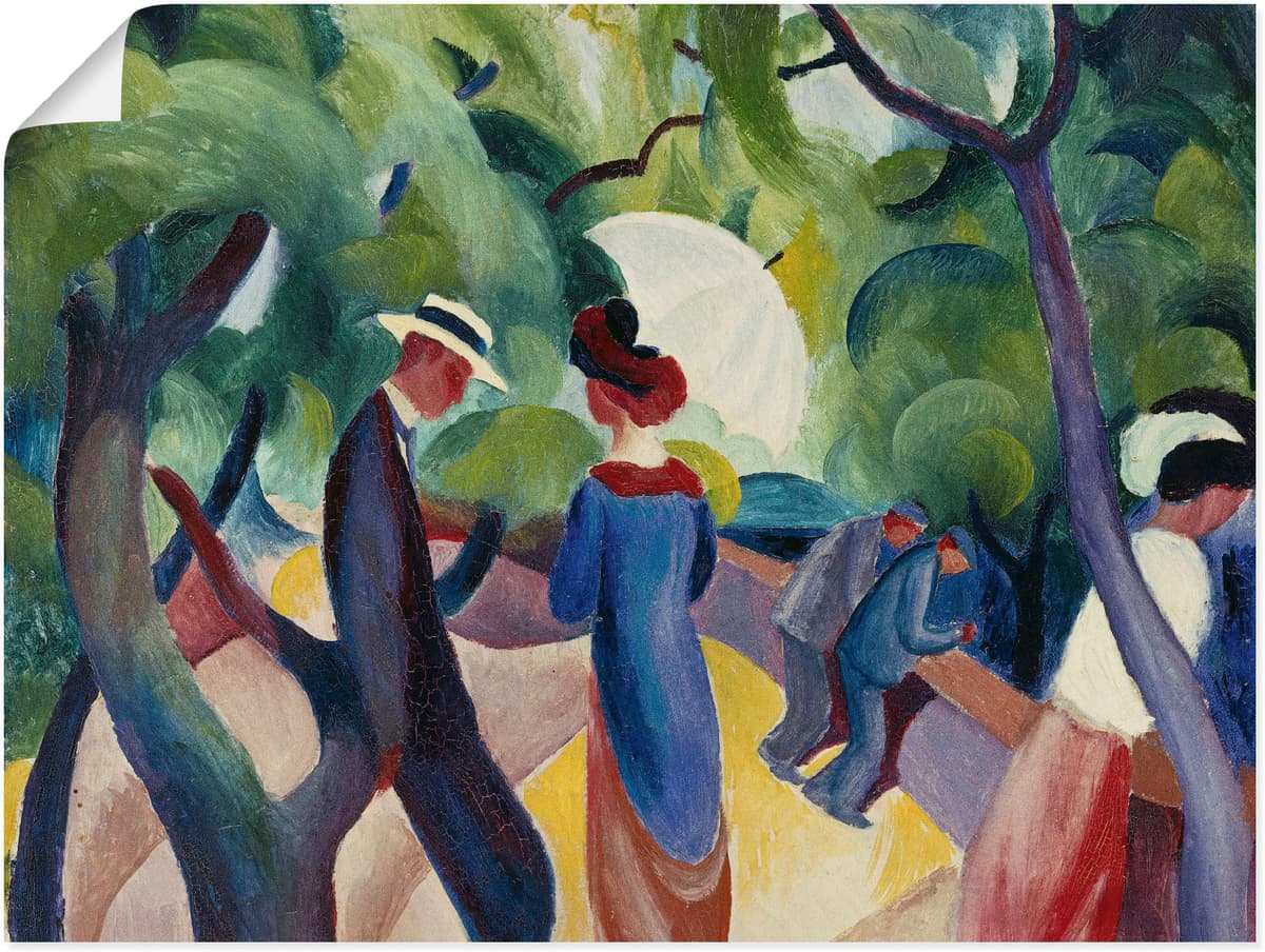 Wandbild ARTLAND "Promenade. 1913", bunt (farbe bild(er): bunt), B:60cm H:45cm, Bilder, Wandbild, als Leinwandbild, Poster in verschied. Grössen farbe bild(er): bunt B/H/T: 60cm x 45cm, Poster Gruppen & Familien, 1 Stk.