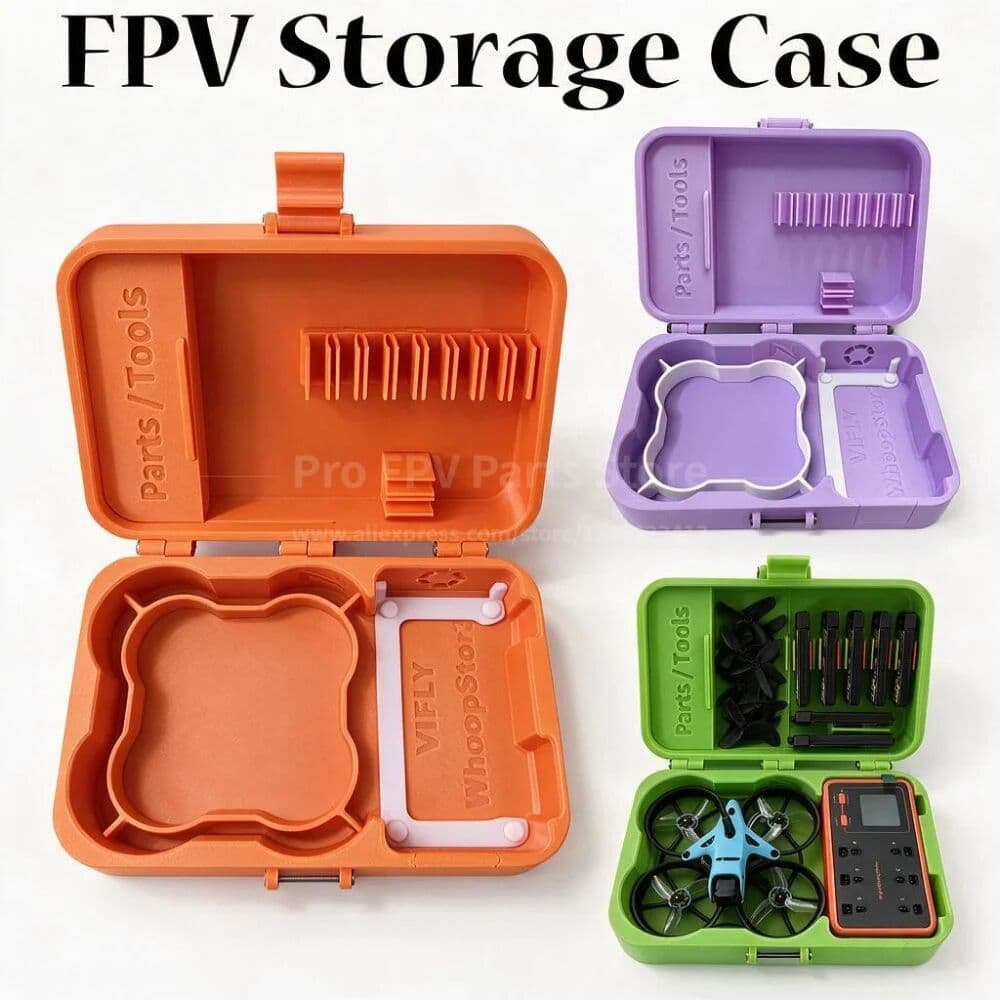 NONE FPV Portable Storage Box Drone Carrying Case For BETAFPV Air65ⅡAir75Ⅱ Meteor75 ProⅡ HexaCharger Lava 1S Battery