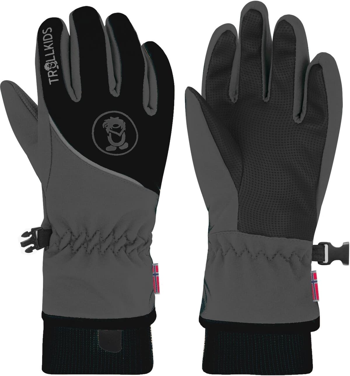 Skihandschuhe TROLLKIDS "KIDS TROLLTUNGA GLOVE", Kinder, Gr. 59Y10Y, schwarz, Web, Kunstfaser, Handschuhe Skihandschuhe, mit Fleece-Futter, für Kinder und Jugendliche geeignet schwarz 59Y10Y