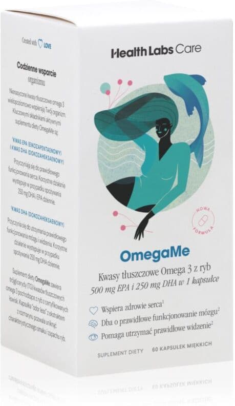 Health Labs Care OmegaMe kapsułki do prawidłowego funkcjonowania serca i mózgu 60 caps.