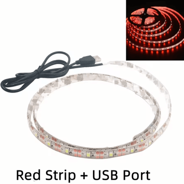 Inspire Curations 1M 5M USB LED Strip Lights For TV Backlight And Home Decor red not Waterproof 4 Meter