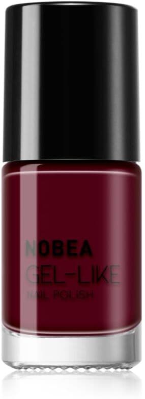 NOBEA Day-to-Day Gel-like Nail Polish lakier do paznokci z żelowym efektem odcień Dark cherry #N09 6 ml