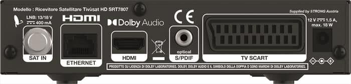 STRONG Decoder Satellitare S2 Con Tivusat Hd Srt7807tivu-nero