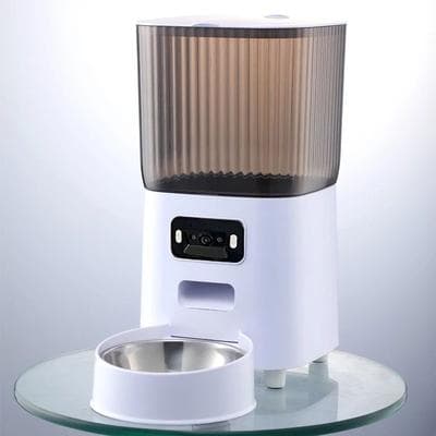 Inspired Living SmartCam Dual Bowl Automatic Pet Feeder With HD Camera & Voice Recorder single Bowl Video