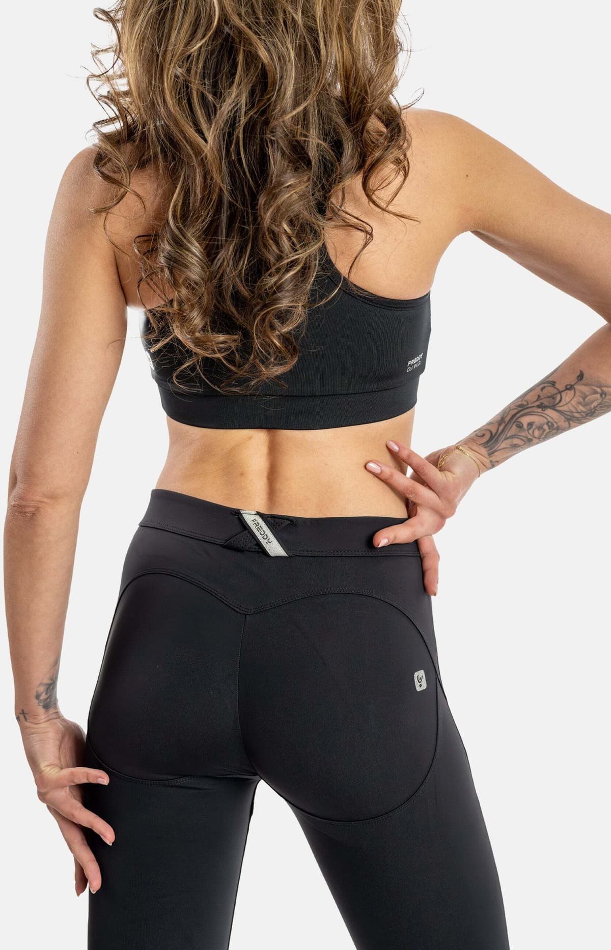 Leggings FREDDY "Leggings WRUPY4RC005REC", Damen, Gr. XL, EURO, schwarz, Obermaterial: 77% Polyamid PA. 23% Elasthan EL., Hosen Leggings schwarz XL, EURO