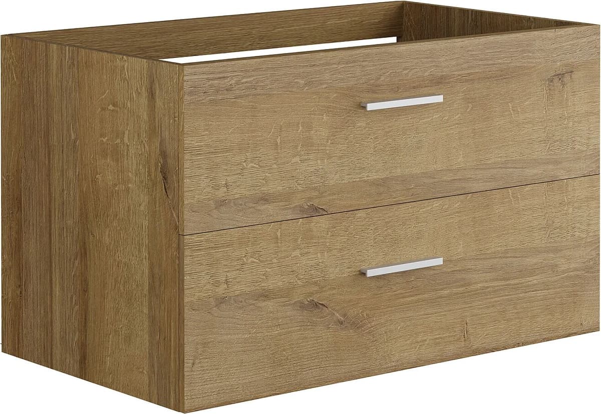 Vente-unique Meuble sous vasque suspendu - Coloris naturel clair - 80 cm - KAYLA