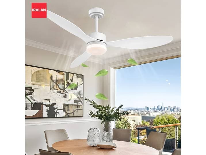 Ventilateur de plafond LED moderne, lampe décorative à faible encombrement 42/52 pouces, lampe à économie d'énergie avec ventilateur pour chambre à coucher et décoration intérieure