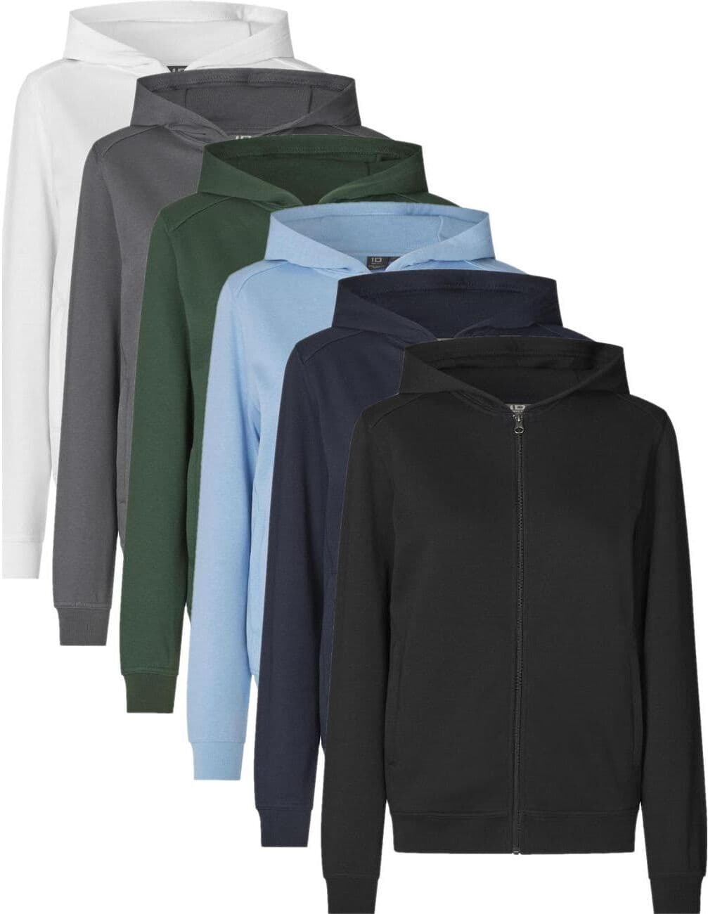 Pro Wear 0389 Care Sweatshirt   Hoodie   Zip   Dame-Flaskegrøn-Xs
