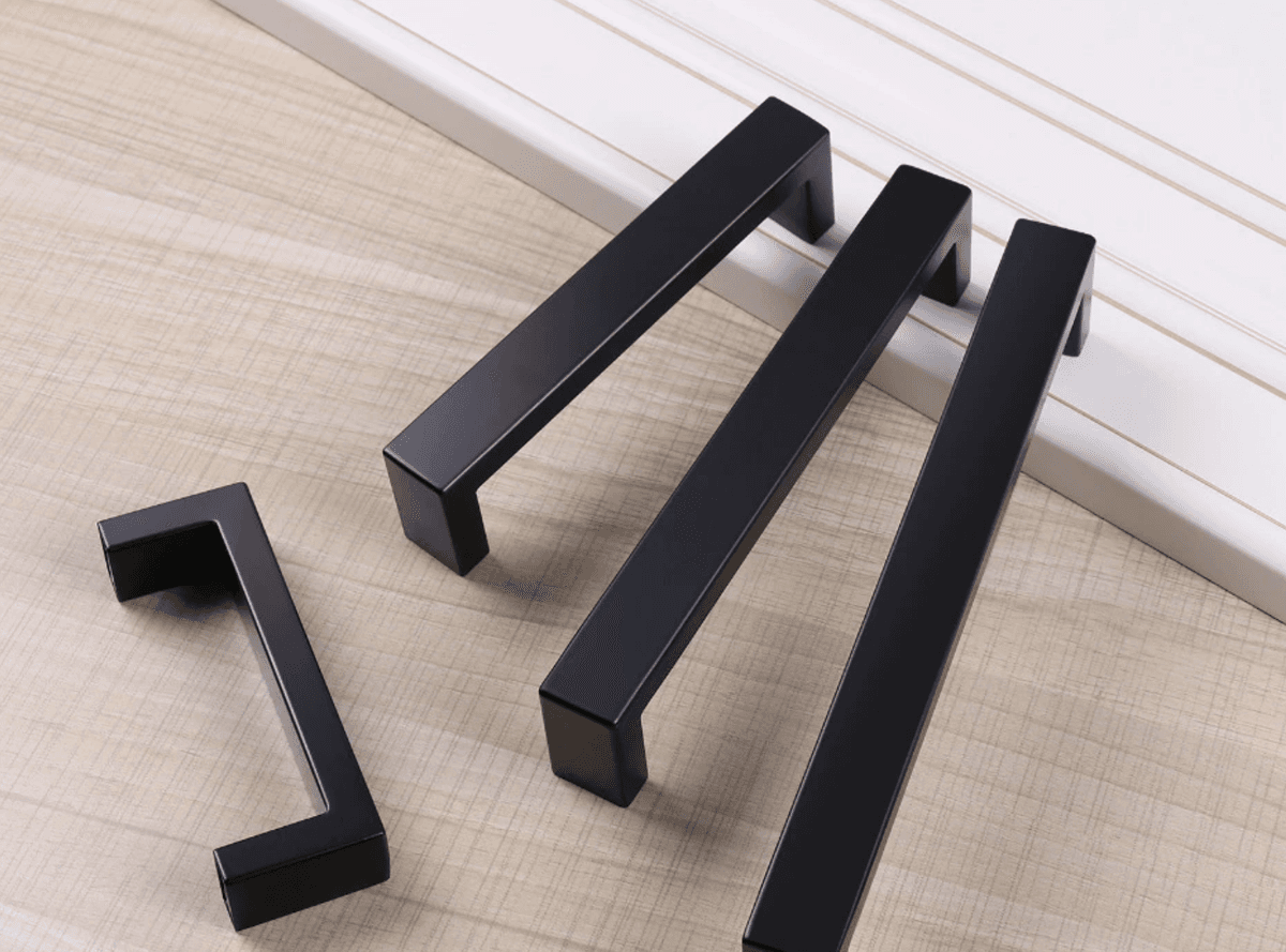 Håndtak, Metallic, Svart "Pure Bold Black" 96...256mm – 128mm – 128 Mm