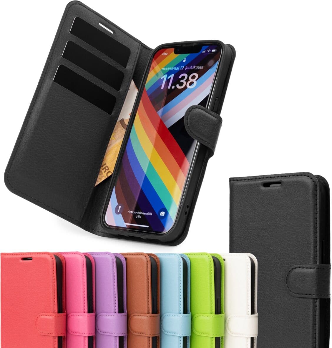 Honor 70 Mobbit Lompakko Suojakotelo, Eri Väreissä