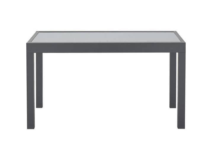Table de jardin extensible rectangulaire 6 à 10 personnes - Structure aluminium - Plateau verre trempé - L 135-270 x H 75 x P 90