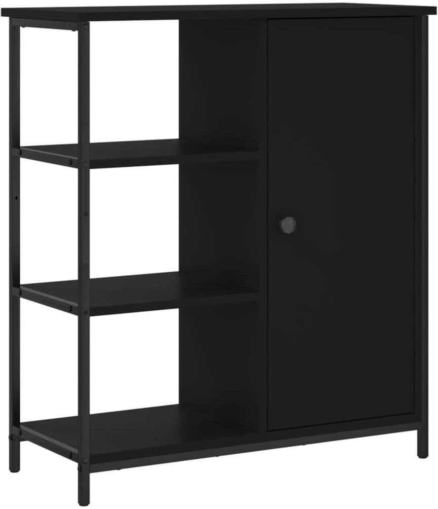 vidaXL Buffet noir 70x30x80 cm bois d'ingénierie
