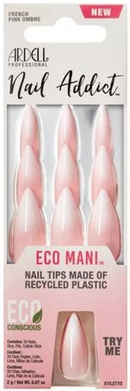 Ardell - Nail Addict Eco French Mani Pink Ombre, Weiss