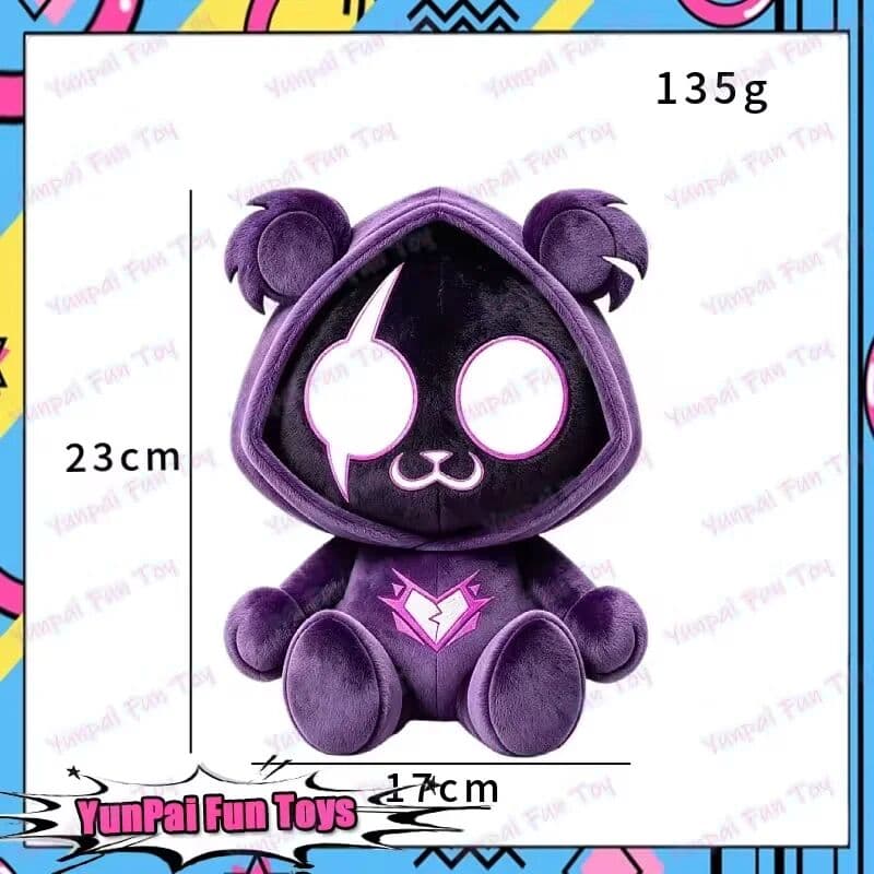 Bandai Raven Team Leader Plush Toy Soft Stuffed Cartoon Doll Purple 23cm Collectible Home Decor For Game Lovers Birthday Gift