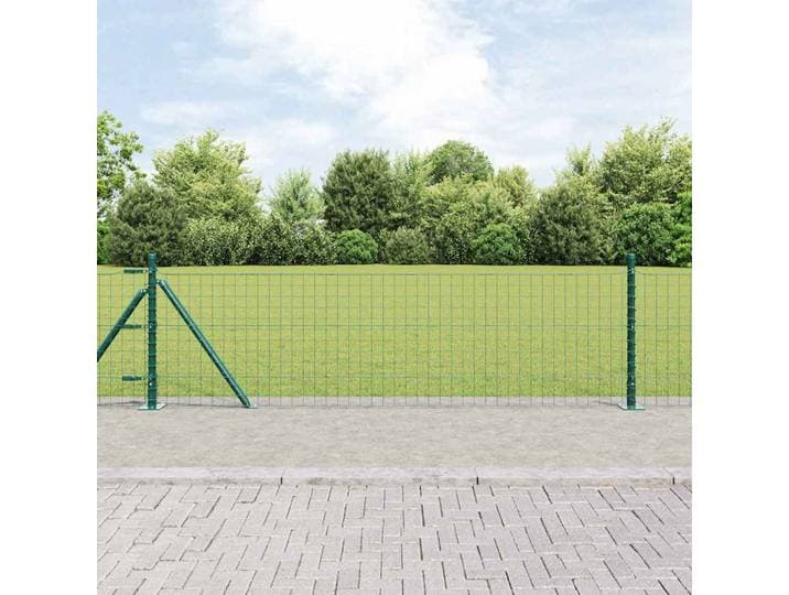 vidaXL Euro-Zaun mit Betonsockel 50 x 0,4 m PVC-beschichteter Stahl