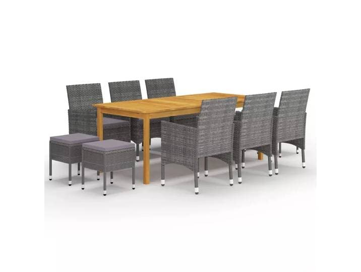 VidaXL - Garten-essgruppe akazienholz, One Size, Grau