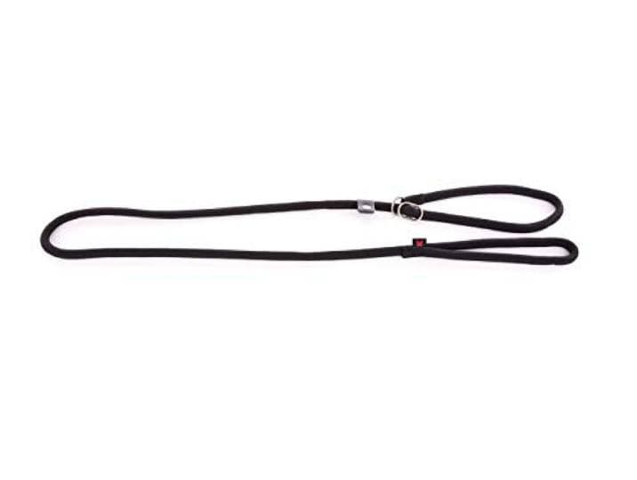 Retrieverlijn voor hond nylon rond zwart 13 MMX180 CM