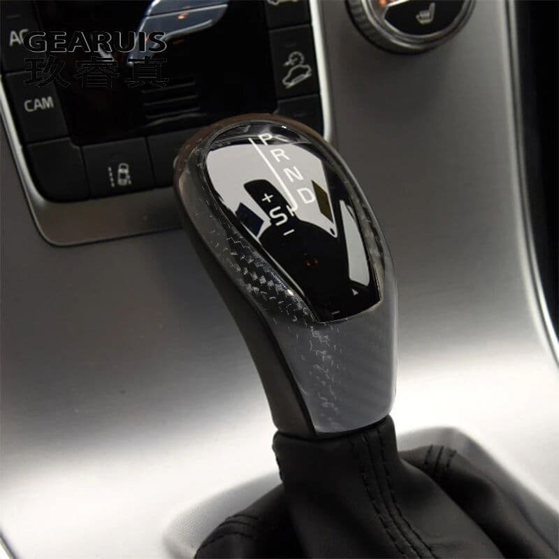 GEARUIS Car Styling for volvo S60 XC60 V60 V40 S80 carbon fiber gear stick gear set gear handle Cover Stickers Interior Auto Accessories