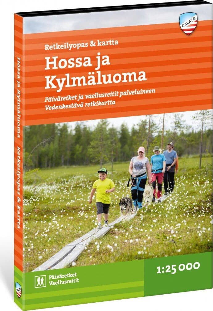 Calazo förlag Hossa ja Kylmäluoma - Retkeilyopas ja kartta 1:25 000 NoColour OneSize