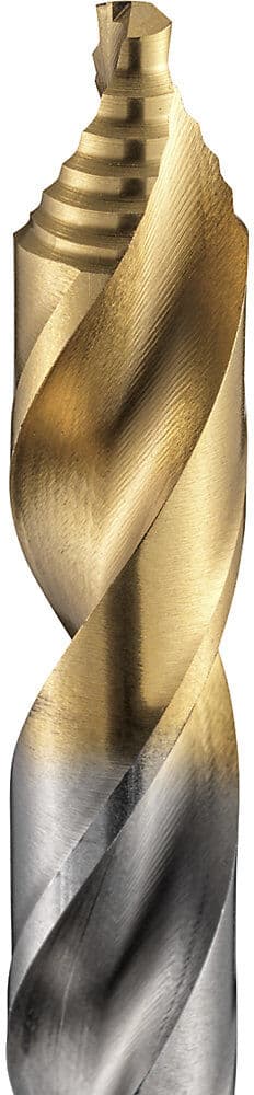 kaiserkraft Spiralbohrer HSS Typ N mit TiN-Stufenspitze, DIN 338, 1 mm, VE 10 Stk