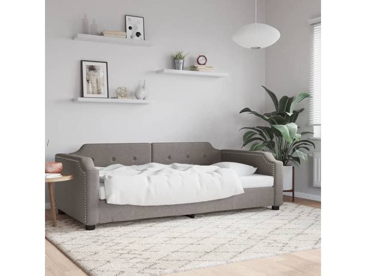 vidaXL Tagesbett Taupe 100x200 cm Stoff