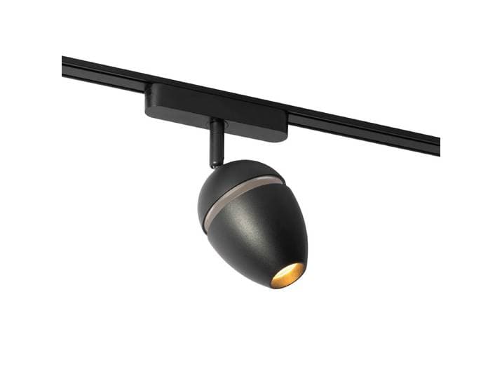 Moderne spot zwart voor railsysteem 1-fase incl. LED - Magnetic