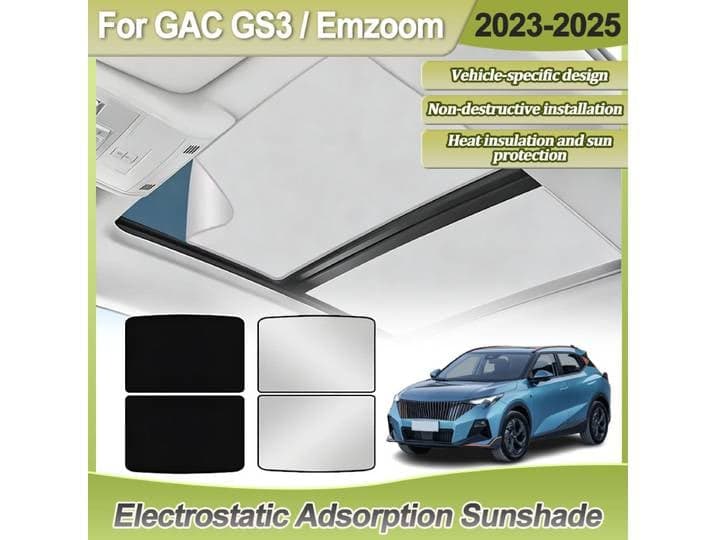Accessoires automobiles pour Trumpchi GS3 GAC Emzoom 2023 2024 2025 – Pare-soleil de toit ouvrant à adsorption électrostatique