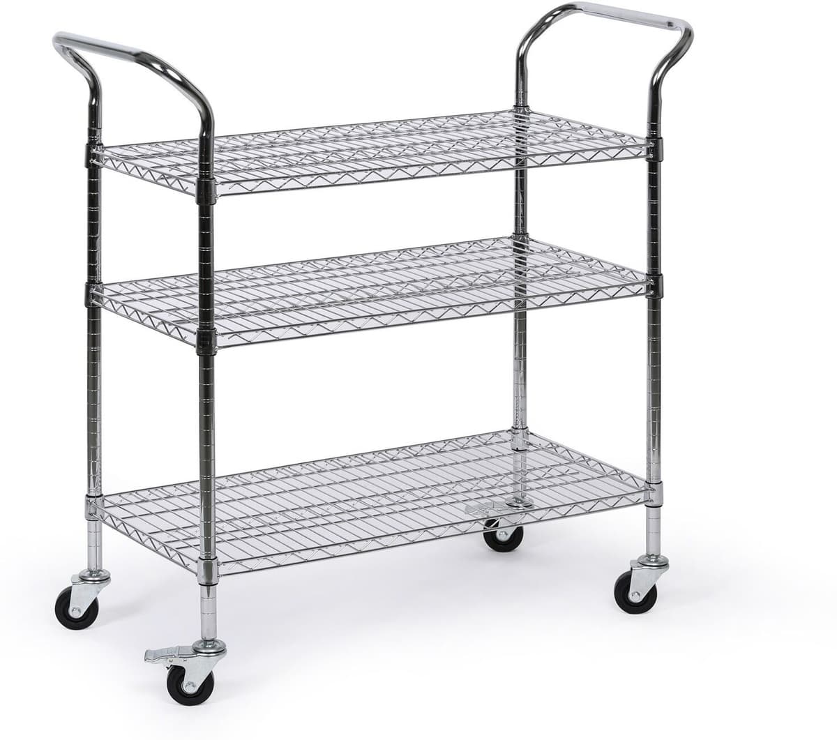 B2B Partner Wózek z półkami, 3x półki druciane, 900 x 450 x 1050 mm