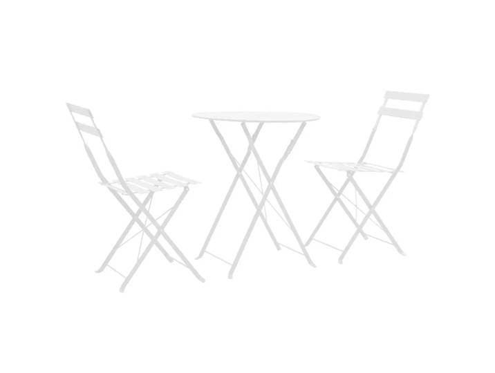 VidaXL - Gartenmöbel stahl, One Size, Weiss
