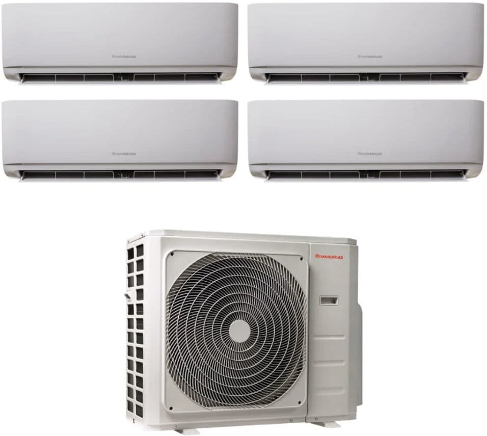 Immergas Condizionatore Climatizzatore Quadri Split Inverter R-32 Serie Thor 9000+9000+9000+18000 Con 36 QUADRI BTU Wi-Fi Optional