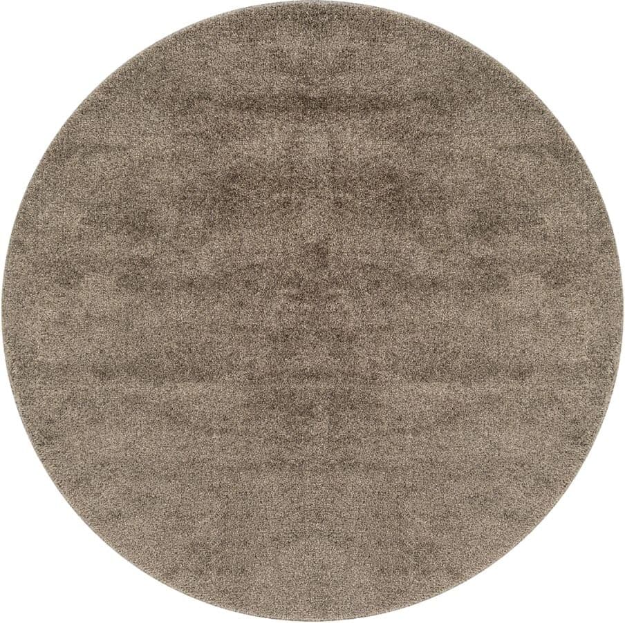 The carpet Alfombra alta calidad elegante, marrón, 160 cm redondo