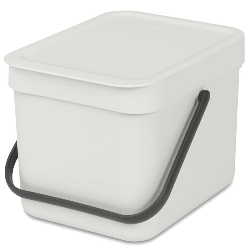Brabantia Sort & Go Κάδος Απορριμμάτων Πλαστικός Light Grey 6lt 213267