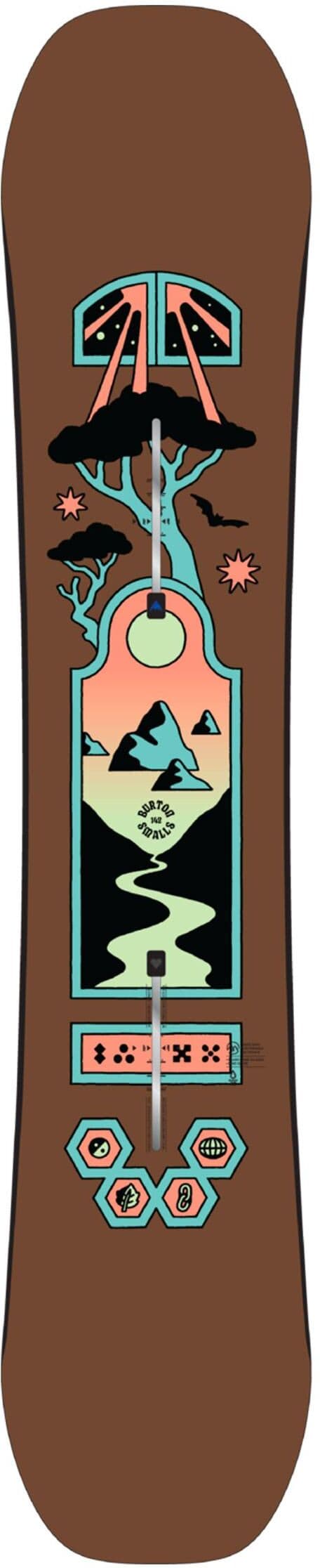 Burton  - Pack Planche Snowboard Smalls Brown Blue - 138 + Grom - Planche Snowboard
