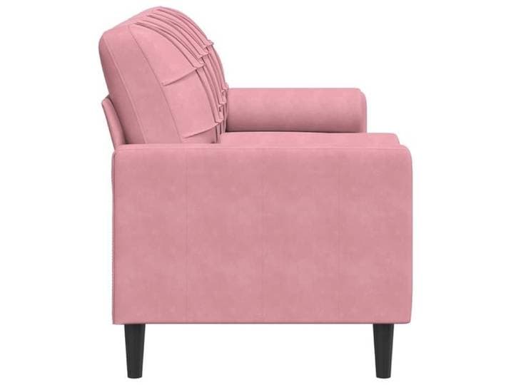 Promotion janvier  Canapé 3 places - MANGO - SOFA TRIPLE - avec oreillers - décoratifs rose 180 cm - velours - SS659