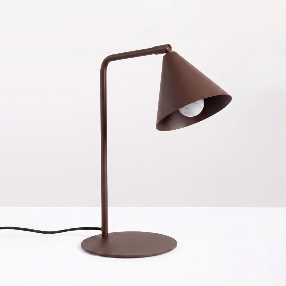 Sollux Lighting Lámpara de escritorio marrón acero alt. 35 cm