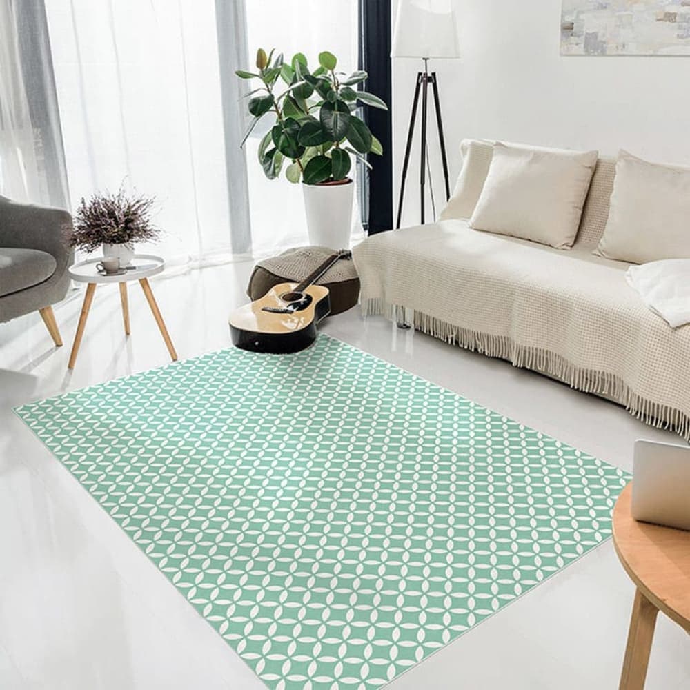 Pinted Alfombra vinílica motivos verde 250x64cm
