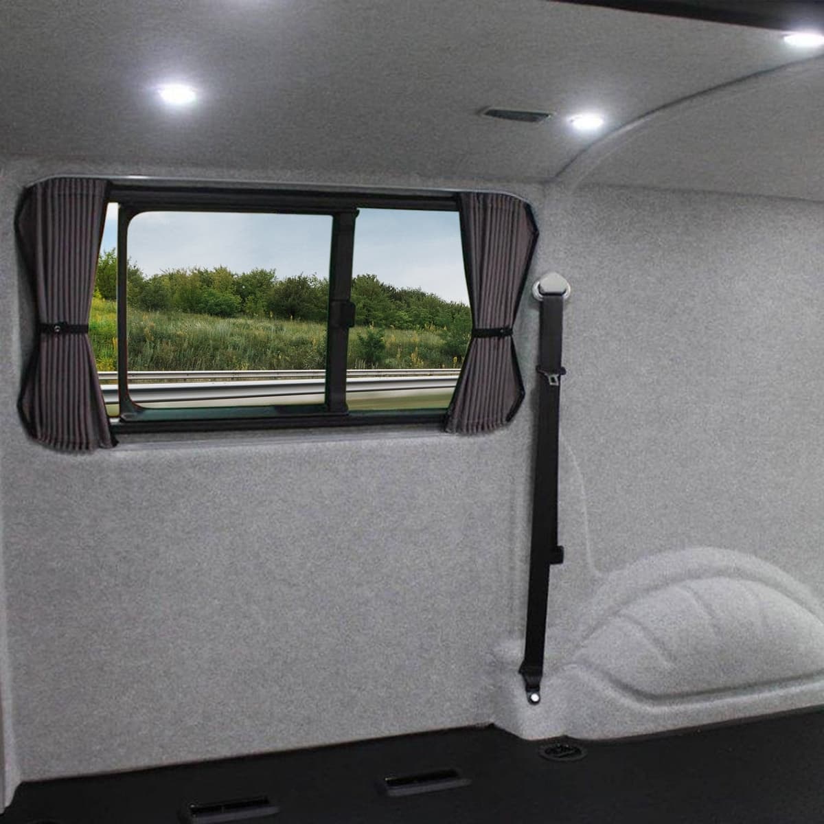 Teppichboden GOODPRODUCT "Innenraumverkleidung Superflex, für Wohnmobil, Caravan, Boot & Auto", grau (hellgrau), B:200cm H:4mm L:600cm, Kunstfaser, Teppiche, Teppichboden, Nadelfilz, meliert, verschiedene Farben & Grössen, dehnbar hellgrau B : 200cm 1 Stk