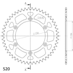 Supersprox Alu-Kettenrad 520 52Z (Gold)