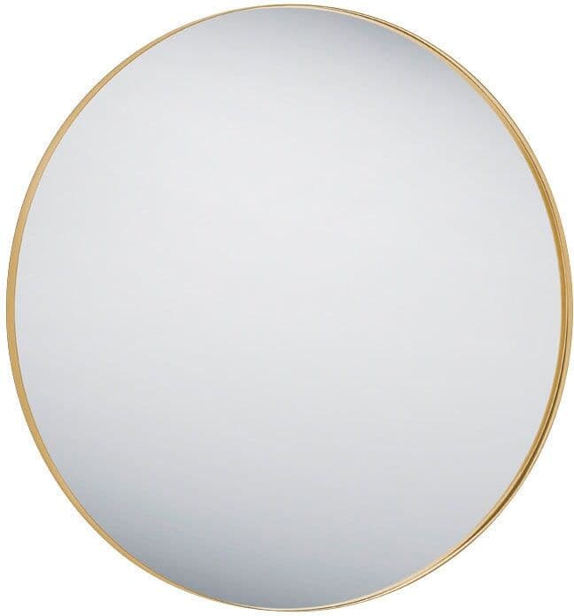 Dekospiegel MIRRORS AND MORE "Britney", gold (goldfarben), B:80cm H:80cm T:2,8cm Ø:80cm, Metall, Spiegel, Dekospiegel, Wandspiegel, rund, Ø 80 cm, Metallrahmen goldfarben B/H/T: 80cm x 80cm x 2,8cm Ø 80cm, glänzend