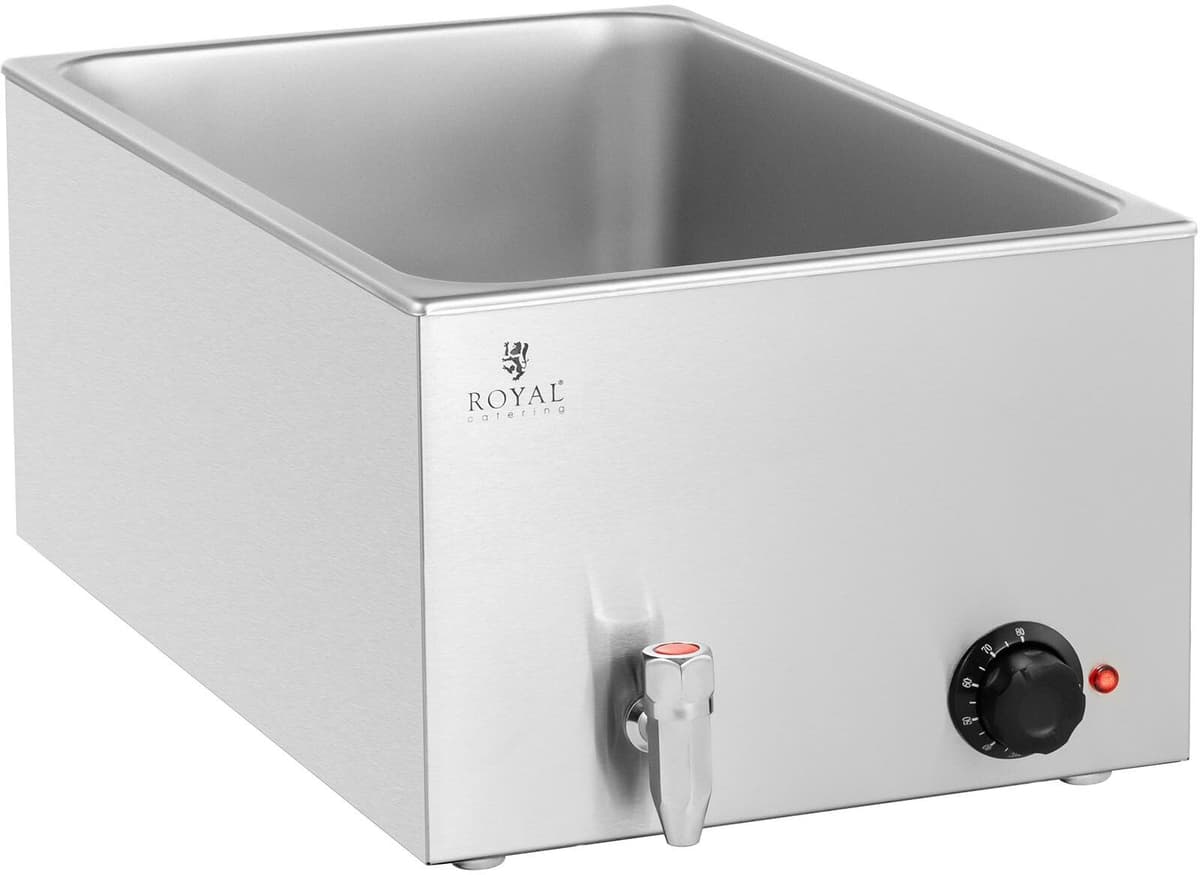 Royal Catering Bain Marie - 600 W - GN 1/1 - bez nádob - vypouštěcí kohout RCBM_GN1/1