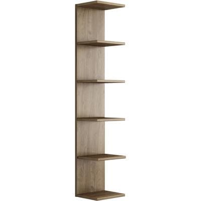 Wandregal OTTO HOME "Moid", braun (eiche), B:29,8cm H:150cm T:25cm, Holzwerkstoff, Regale, Wandregal, dekorativer Stauraum, Wandmontage