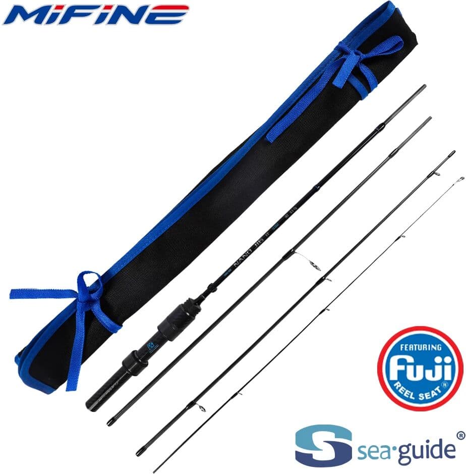 MIFINE NANO JIG Travel Spinning Rod 4 Sections 30T Carbon Fiber Power UL Lure 0.5-2g Ultralight Trout Fishing Poles Solid Tips